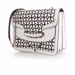 Alexander McQueen, Heroine Black and White Satchel Bag.