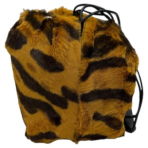 Jil Sander Tiger-Print Bucket Bag in Brown Pony Hair