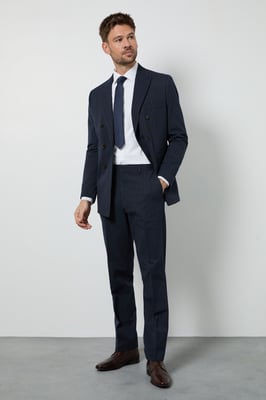 Navy Pinstripe Tailored Fit Trouser