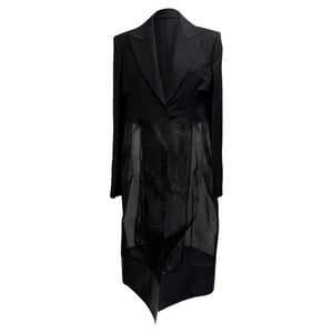 Givenchy getailleerde jas met uitsnijdingen in zwarte wol
