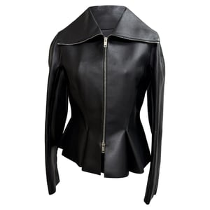 Givenchy Peplumjacka i svart läder