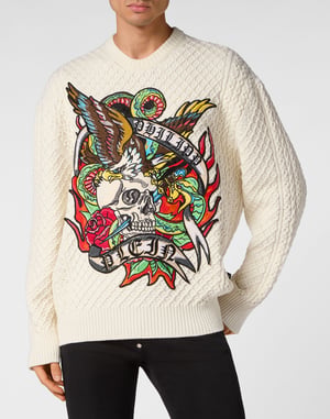 Pullover Ronde Hals Tattoo