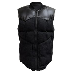Armani Exchange mouwloos donsjack van zwarte wol