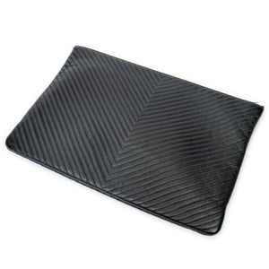 Large Chevron O-Case Zip  Clutch