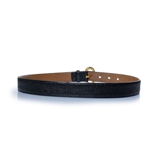 Delvaux, struisvogel zwart leren tailleband