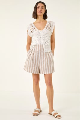 Stripe Tab Button Shorts