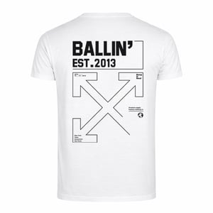 Ballin Est. 2013 Tee SS Backprint Cross Shirt Wit