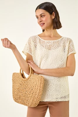 Lace Overlay Top