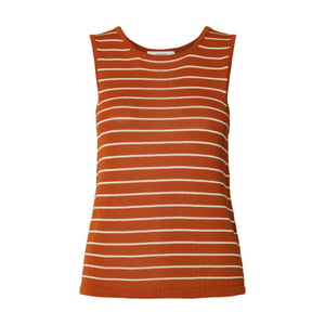 Selected Femme slfmoon sus sl knit top b 16093769 potters clay stripes
