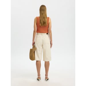 Selected Femme slfmoon sus sl knit top b 16093769 potters clay stripes