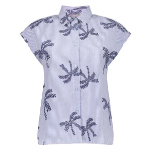 Geisha 63383-70 top stripes & palmtree