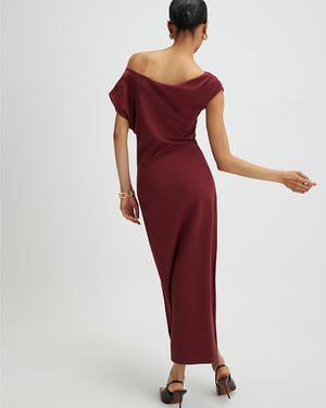 River Island Womens Midi Dress Red Draped