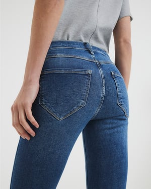 River Island Womens Skinny Jeans Blue Mid Rise Bum Sculpt