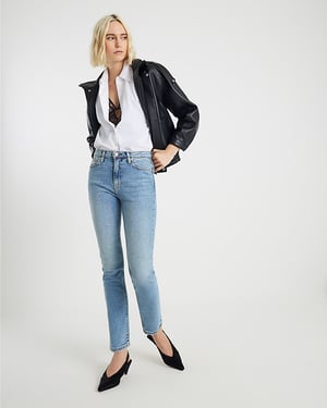 River Island Womens Slim Fit Jeans Blue High Waisted