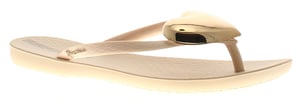 Ipanema Womens Flip Flops Maxi Fashion Slip On beige gold