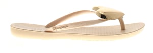 Ipanema Womens Flip Flops Maxi Fashion Slip On beige gold