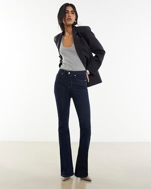 River Island Womens Bootcut Jeans Blue Denim Mid Rise