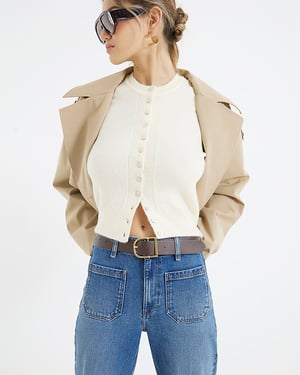 River Island Womens Wide Leg Jeans Blue High Waisted