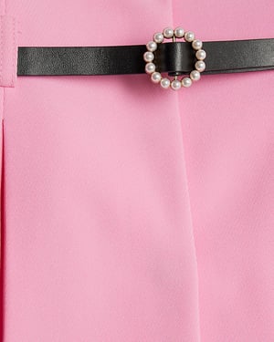 River Island Girls Blazer Pink Belted Collared