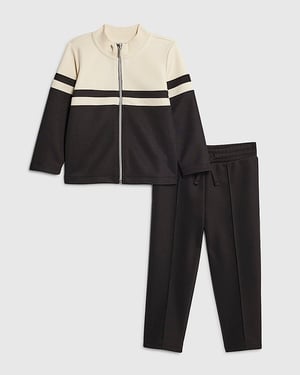 River Island Mini Boys Sweatshirt & Bottoms Set Black 2 Piece