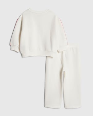 River Island Mini Girls Sweatshirt & Joggers Set Cream 2 Piece