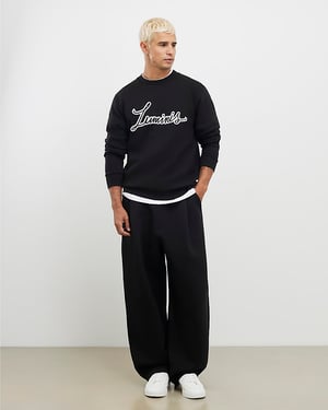 River Island Mens Sweatshirt Black Regular Fit Luminus