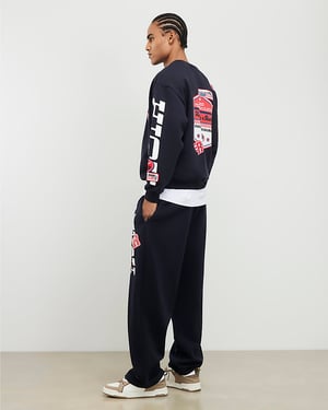 River Island Mens Sweatshirt Black High Performance Badge