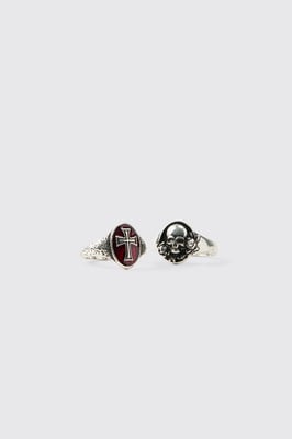 2 Pack Gothic Rings