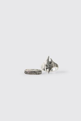 2 Pack Gothic Rings