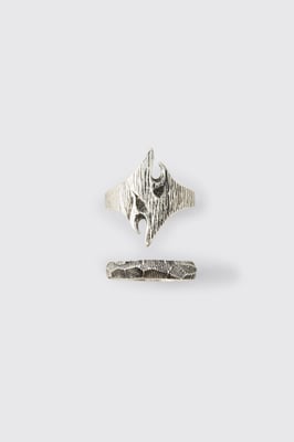 2 Pack Gothic Rings