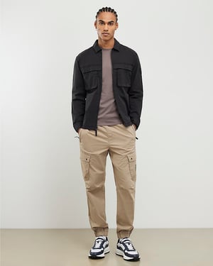 River Island Mens Overshirt Black Regular Fit Zipped