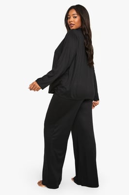Plus Basic Shirt & Trouser PJ Set