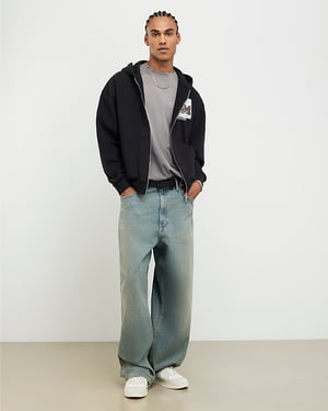 River Island Mens Hoodie Black Oversized Fit Autre Studios