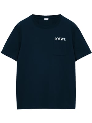 Embroidered Logo T-shirt in Navy