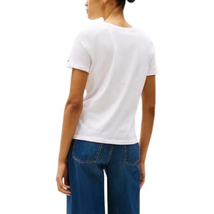 Tommy Hilfiger Vit Återvunnen Bomull T-shirt