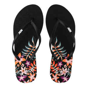 Roxy Viva Stamp II Womens Black Flip-Flops