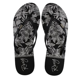 Roxy Viva Stamp II Womens Black/White Flip-Flops