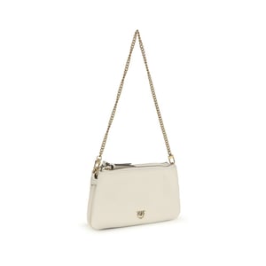 PINKO Beige Kalfskleren Bos Taurus Schoudertas