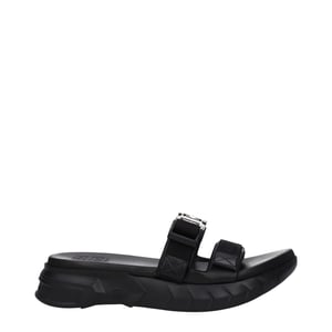 Givenchy Zwarte Stoffen Slippers