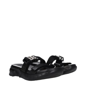 Givenchy Zwarte Stoffen Slippers