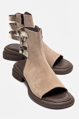 Carina Läder Sidozipp Sandal