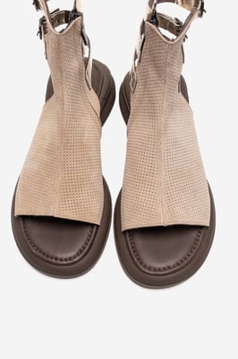 Carina Läder Sidozipp Sandal