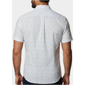 R2 Amsterdam Casual hemd korte mouw blue flamingo seersucker shor 132.wspss.032/014