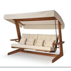 Westmann 4-persoons houten verandaschommel luna 2600 creme