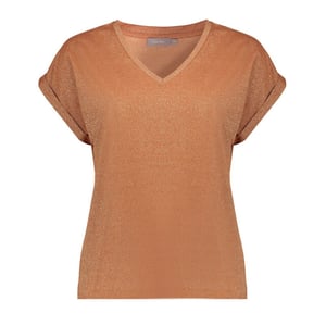Geisha t-shirt lurex v-neck 62351-24 202 ginger