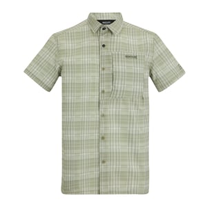Regatta Heren Geruit Insectenwerend Reisshirt met Korte Mouwen (Lichte Salie)