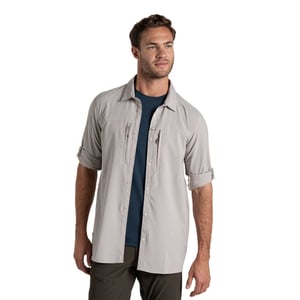 Craghoppers Heren Nosilife Shirt Met Lange Mouwen (Perkament)