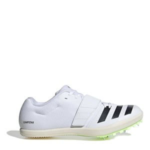 Men's adidas Jumpstar Lace-Up Low Top Running Spikes in Ftwr White