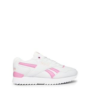 Women's Reebok Royal Glide Ripple Clip Ladies Trainers in Grey/Pink