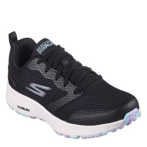 Women's Skechers Mesh Lace Up W Marbled Rub Slip On Trainers Womens in Black/Lavender